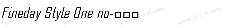 Fineday Style One no字体转换